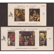Ecuador Hojitas Michel 53/54 1967 Van der Weyden Pintura painting MNH