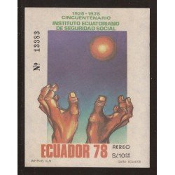 Ecuador Hojitas Michel 80 1978 Cincuentenario Instituto Ecuatoriano de Seguridad Social MNH