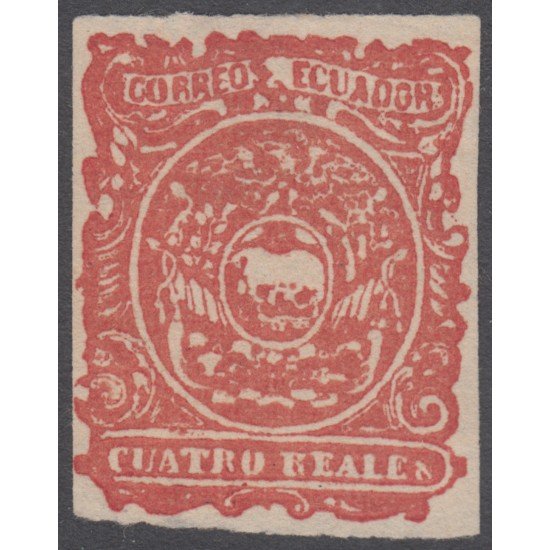 Ecuador 4 1866 Escudo de Armas Nuevo Ecuador 4 1866 Escudo de Armas Nuevo