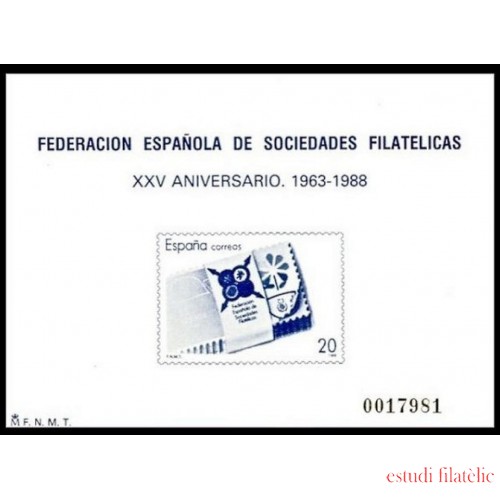 España Spain Prueba de lujo 16 1988 Aniversario Fesofi 88 