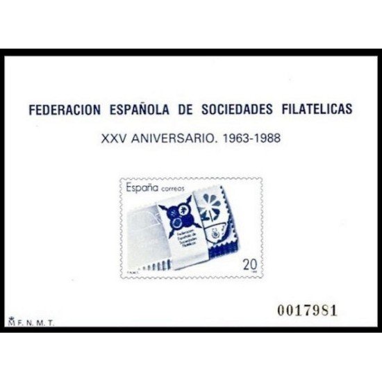 España Spain Prueba de lujo 16 1988 Aniversario Fesofi 88 España Spain Prueba de lujo 16 1988 Aniversario Fesofi 88
