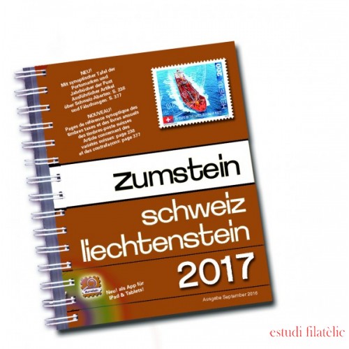 Catálogo Zumstein Schweiz/Liechtenstein Briefmarken-Katalog 2017, mit Spiralbindung