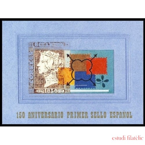 España Spain Prueba de lujo 71A 3711A/C Carpeta 150º Aniversario Primer sello Español 