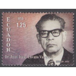 Ecuador 1834 2005 Dr. Juan Isaac Lovato Vargas MNH Variedad Color Ecuador 1834 2005 Dr. Juan Isaac Lovato Vargas MNH Variedad Color