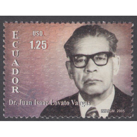 Ecuador 1834 2005 Dr. Juan Isaac Lovato Vargas MNH Variedad Color Ecuador 1834 2005 Dr. Juan Isaac Lovato Vargas MNH Variedad Color