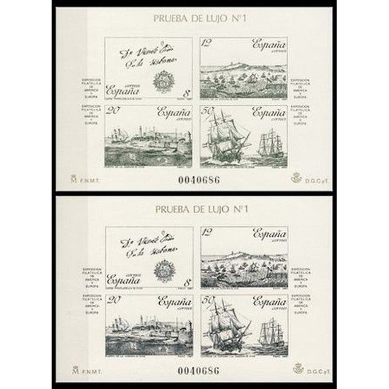 España Spain Prueba de lujo 12/13 1987 La Coruña Espamer 87