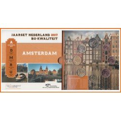 Holanda 2017 Cartera Oficial Monedas  € euros BU Set Amsterdam