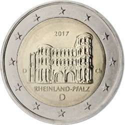 Alemania 2017 2 € euros conmemorativos Renania-Palatinado Porta Nigra ( 5 monedas ) Alemania 2017 2 € euros conmemorativos Renania-Palatinado Porta Nigra ( 5 monedas )