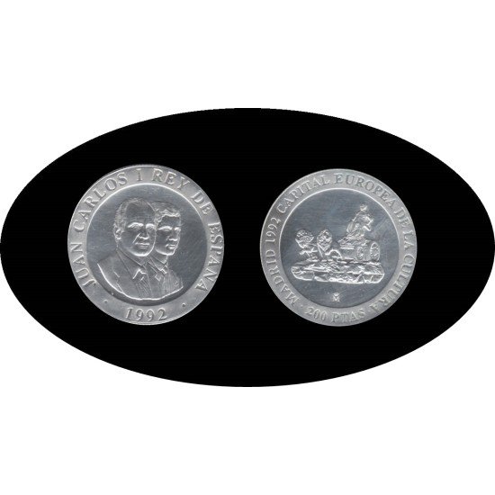 España Spain 1992 200 ptas sin estuche Plata Ag España Spain 1992 200 ptas sin estuche Plata Ag