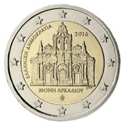 Grecia 2016 2 € euros conmemorativos Anv. incendio del Monasterio de Arkadia