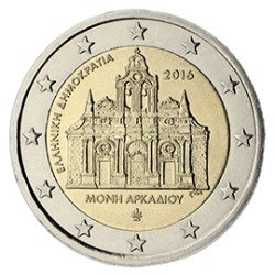 Grecia 2016 2 € euros conmemorativos Anv. incendio del Monasterio de Arkadia Grecia 2016 2 € euros conmemorativos Anv. incendio del Monasterio de Arkadia
