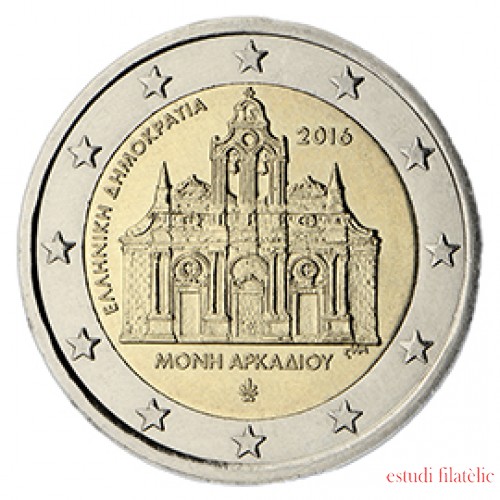 Grecia 2016 2 € euros conmemorativos Anv. incendio del Monasterio de Arkadia