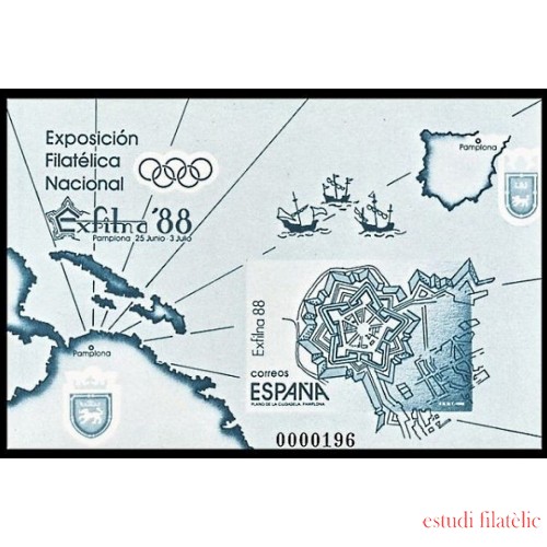 España Spain Prueba de lujo 15A 1988 Pamplona Exfilna 88 