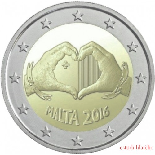 Malta 2016 2 € euros conmemorativos Malta Community Chest Fund Amor 