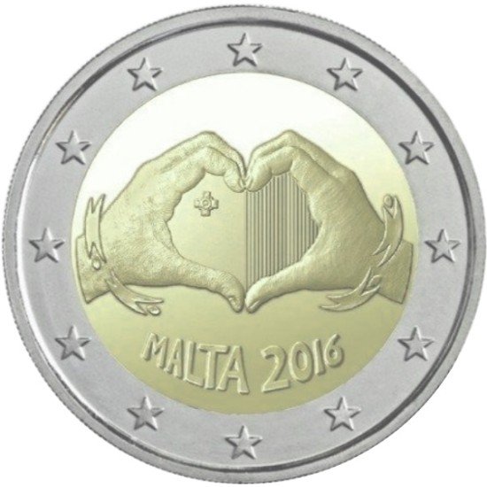 Malta 2016 2 € euros conmemorativos Malta Community Chest Fund Amor