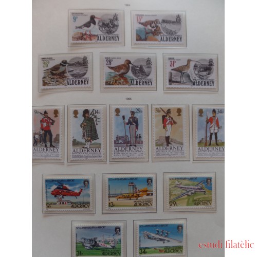 Colección Collection Alderney 1980 - 1989 MNH