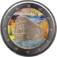 España 2017 2 € euros conmemorativos Color 2017 UNESCO Sta María del Naranco Asturias