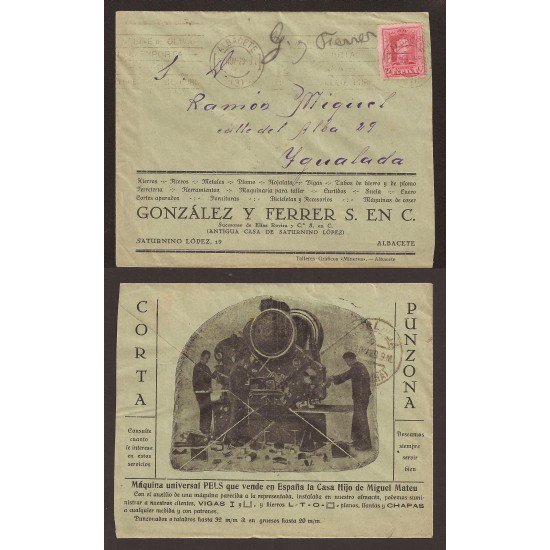 ESPAÑA CARTA ILUSTRADA MAQUINA UNIVERSAL PELS IGUALADA ESPAÑA CARTA ILUSTRADA MAQUINA UNIVERSAL PELS IGUALADA