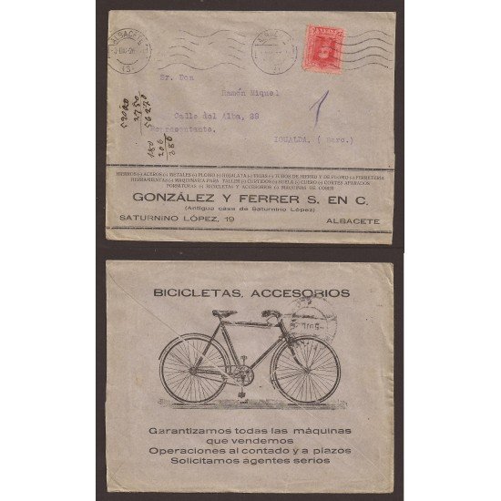 ESPAÑA CARTA ILUSTRADA CICLISMO CYCLING IGUALADA ESPAÑA CARTA ILUSTRADA CICLISMO CYCLING IGUALADA