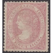 España Spain Telégrafos 20 1867 Isabel II  MH