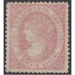 España Spain Telégrafos 20 1867 Isabel II MH España Spain Telégrafos 20 1867 Isabel II MH