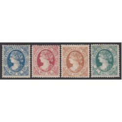 España Spain Telégrafos 26/29 1869 Isabel II MH España Spain Telégrafos 26/29 1869 Isabel II MH