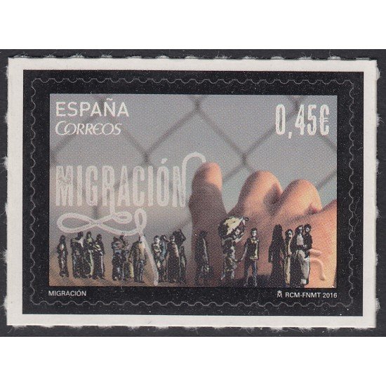 España Spain 5031  2016 Migración, sello auto adhesivo  MNH