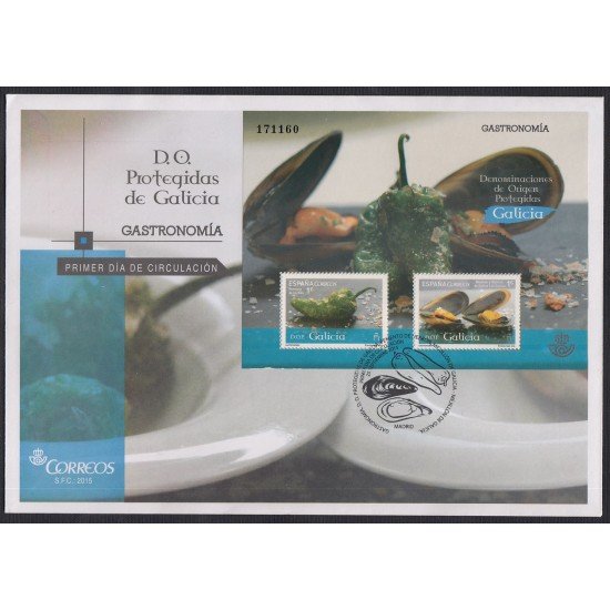 España Spain 4994 2015 Gastronomía SPD Sobre Primer Día España Spain 4994 2015 Gastronomía SPD Sobre Primer Día