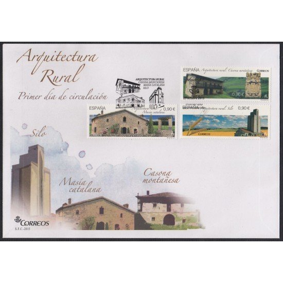 España Spain 5005/07 2015 Arquitectura rural SPD Sobres Primer Día España Spain 5005/07 2015 Arquitectura rural SPD Sobres Primer Día