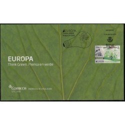 España Spain 5055 2016 Europa Piensa en verde SPD Sobre Primer Día España Spain 5055 2016 Europa Piensa en verde SPD Sobre Primer Día