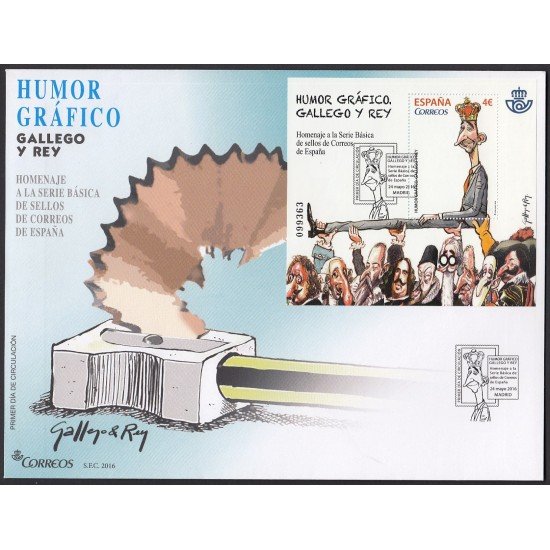 España Spain 5060 2016 Humor Gráfico SPD Sobre Primer Día España Spain 5060 2016 Humor Gráfico SPD Sobre Primer Día