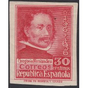 España Spain 726s 1937 Gregorio Fernández Sin dentar MNH