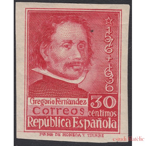 España Spain 726s 1937 Gregorio Fernández Sin dentar MNH