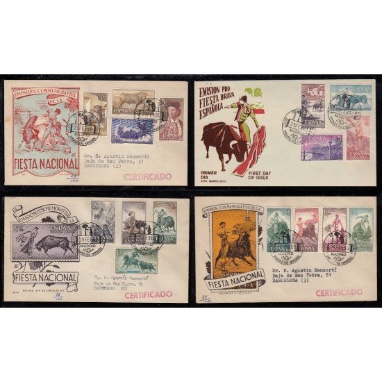 España Spain 1254/69 1960 Fiesta Nacional Tauromaquia SPD Sobre Primer Día España Spain 1254/69 1960 Fiesta Nacional Tauromaquia SPD Sobre Primer Día