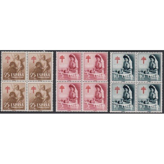 España Spain 1121/23 1953 Pro Tuberculosos MNH España Spain 1121/23 1953 Pro Tuberculosos MNH