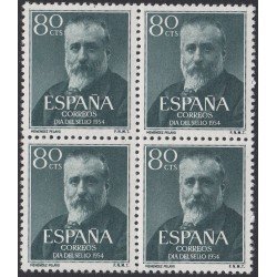 España Spain 1142 BL.4 1954 Menéndez Pelayo MNH España Spain 1142 BL.4 1954 Menéndez Pelayo MNH