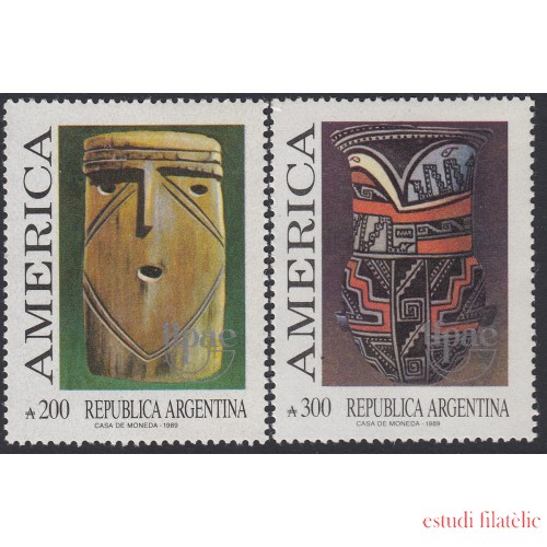 Upaep Argentina 1695/96 1989 Máscara Uma MNH
