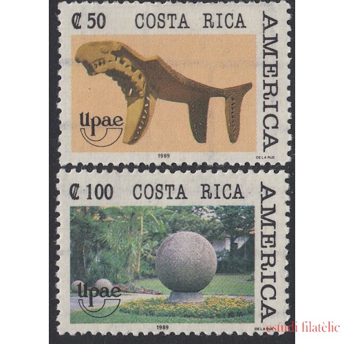 Upaep Costa Rica 518/19 1989 Madera Esfera MNH