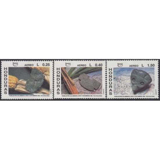 Upaep Honduras 766/68 1989 Jade MNH Upaep Honduras 766/68 1989 Jade MNH