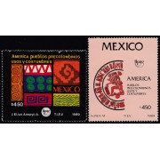 Upaep Mexico 1301/02 1989 Grabado Acuarela MNH