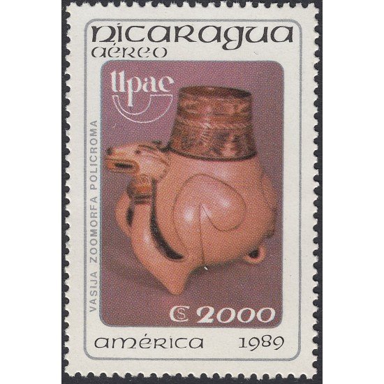 Upaep Nicaragua 1307 1989 Correo aéreo MNH