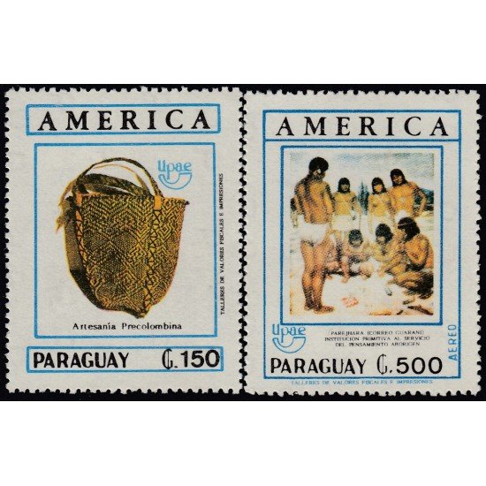 Upaep Paraguay 1172 - 1205 1989 artesanía precolombina Guaraní MNH