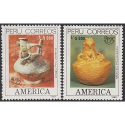 Upaep Perú 913/14 1989 Medicina y cirugía precolombina MNH Upaep Perú 913/14 1989 Medicina y cirugía precolombina MNH