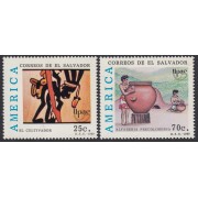 Upaep El Salvador 1059/60 1989 Alfarería precolombina MNH