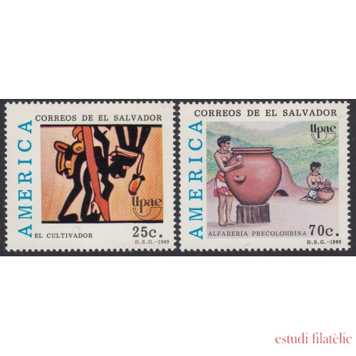 Upaep El Salvador 1059/60 1989 Alfarería precolombina MNH