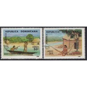 Upaep República Dominicana 1084 A y B 1990 Canoa Taíno MNH
