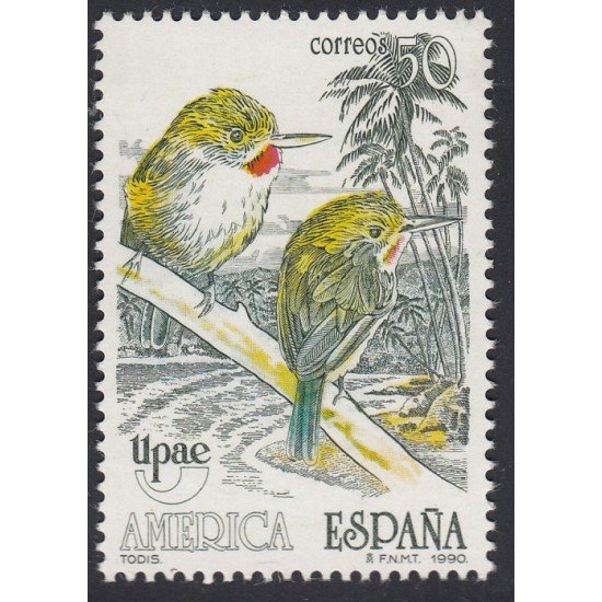 Upaep España 3083 1990 Todus MNH Upaep España 3083 1990 Todus MNH
