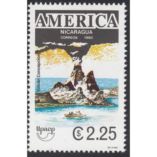 Upaep Nicaragua 1589 1990 Volcán Concepción MNH Upaep Nicaragua 1589 1990 Volcán Concepción MNH