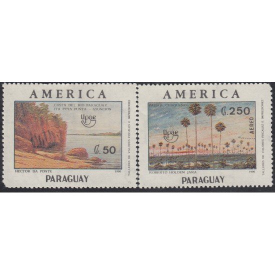 Upaep Paraguay 4510/11 1990 Río Paisaje Chaqueño MNH Upaep Paraguay 4510/11 1990 Río Paisaje Chaqueño MNH