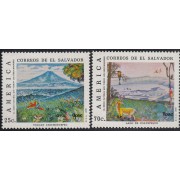 Upaep El Salvador 1087/88 1990 Volcán Chicontepec MNH